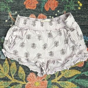 Crewcuts Toddler Girl Lavender Ruffle Block Print Shorts, Size 3